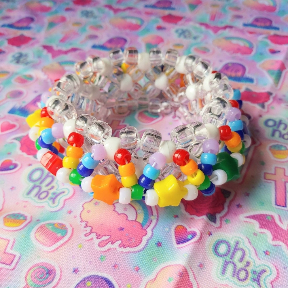 Rainbow Kandi Cuff